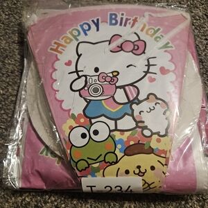 Cute Pink Happy Birthday Banner